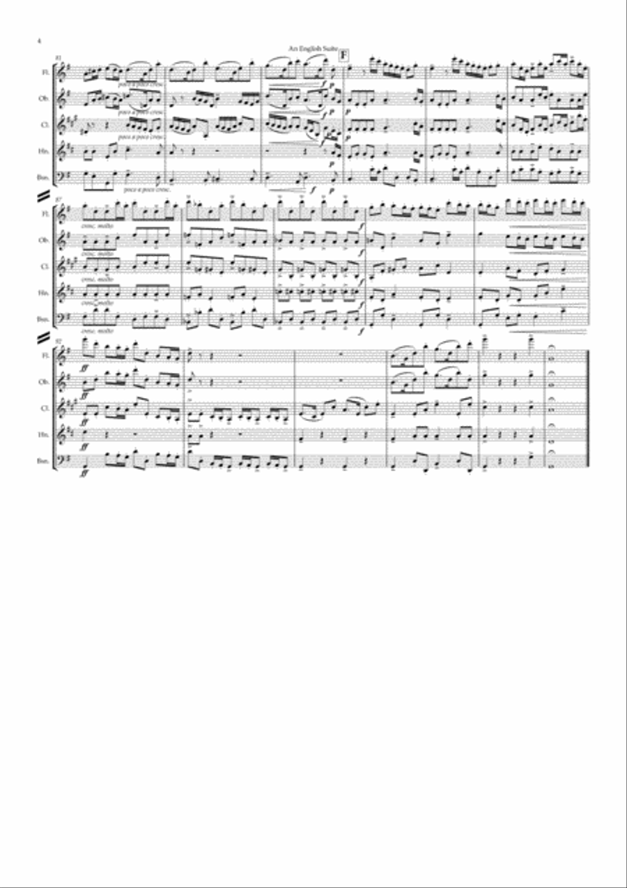 Parry: An English Suite (Complete) - wind quintet Woodwind Quintet scores gallery preview page 4