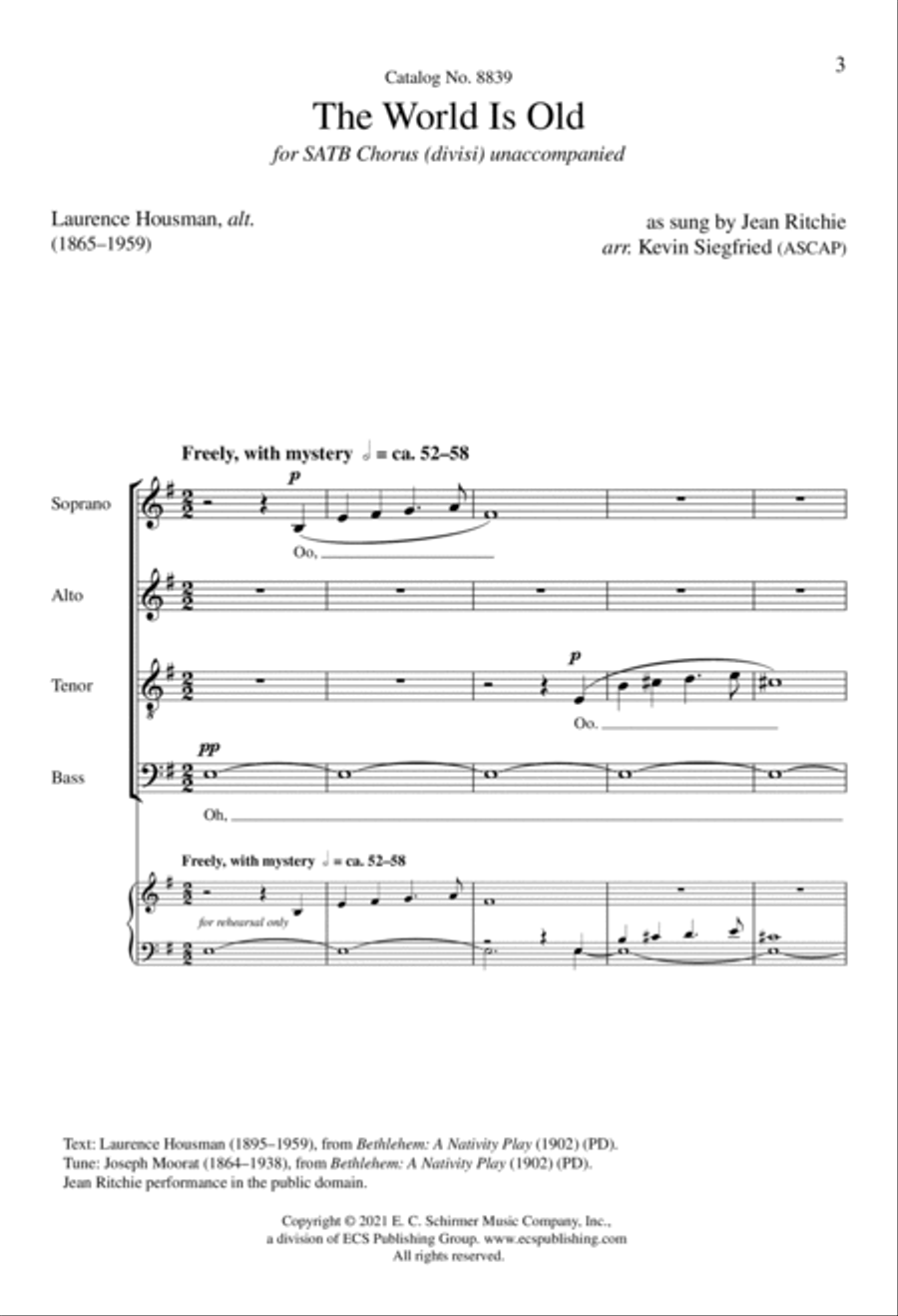 The World Is Old Divisi scores gallery preview page 2