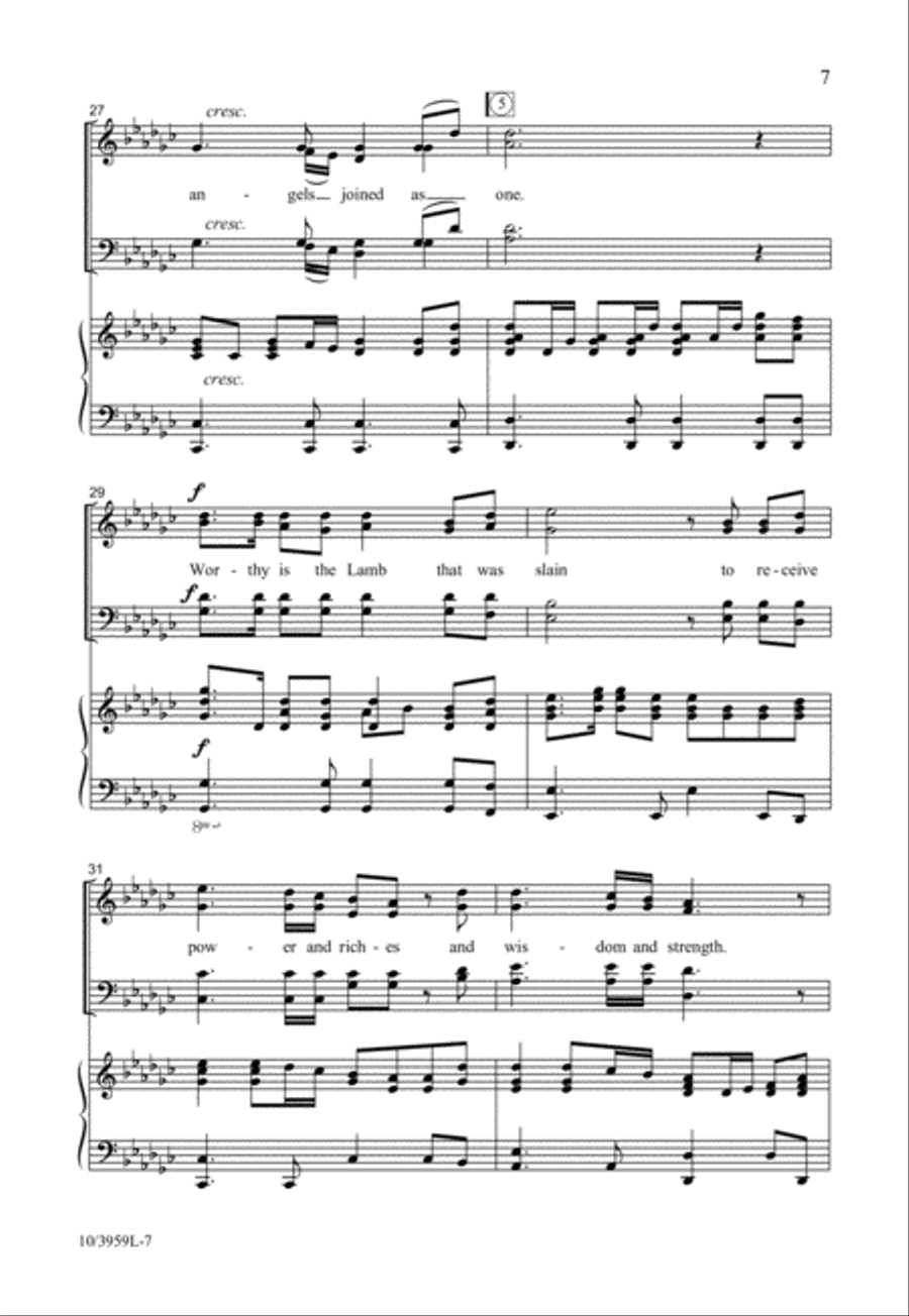 Worthy is the Lamb 4-Part scores gallery preview page 7
