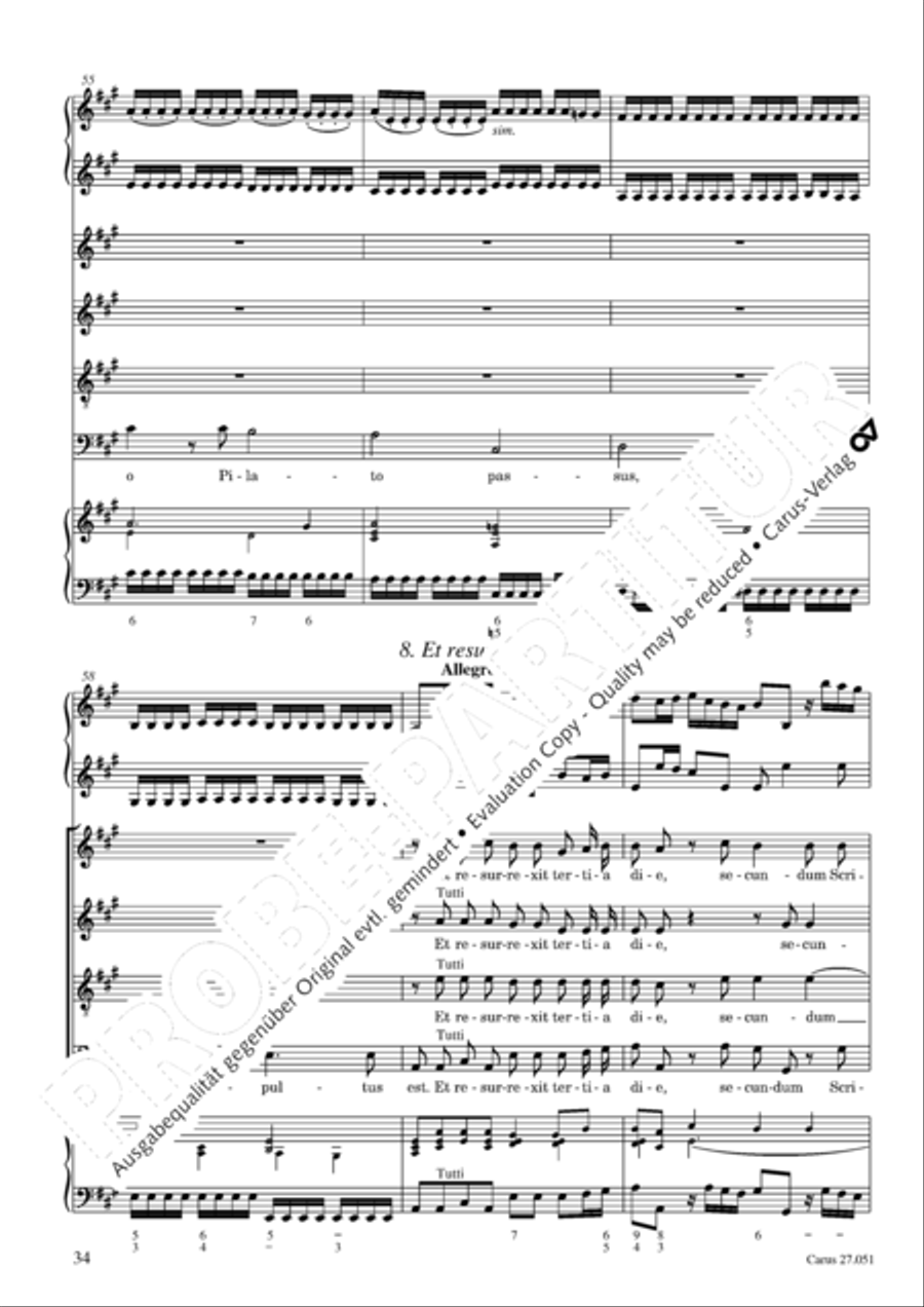 Missa in A Major 4-Part scores gallery preview page 35