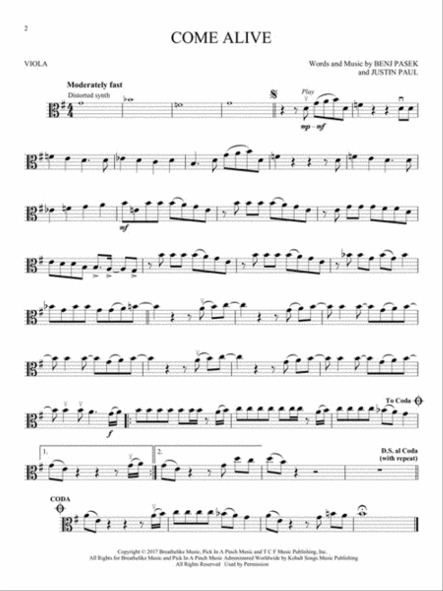 <br>Sheet music extract