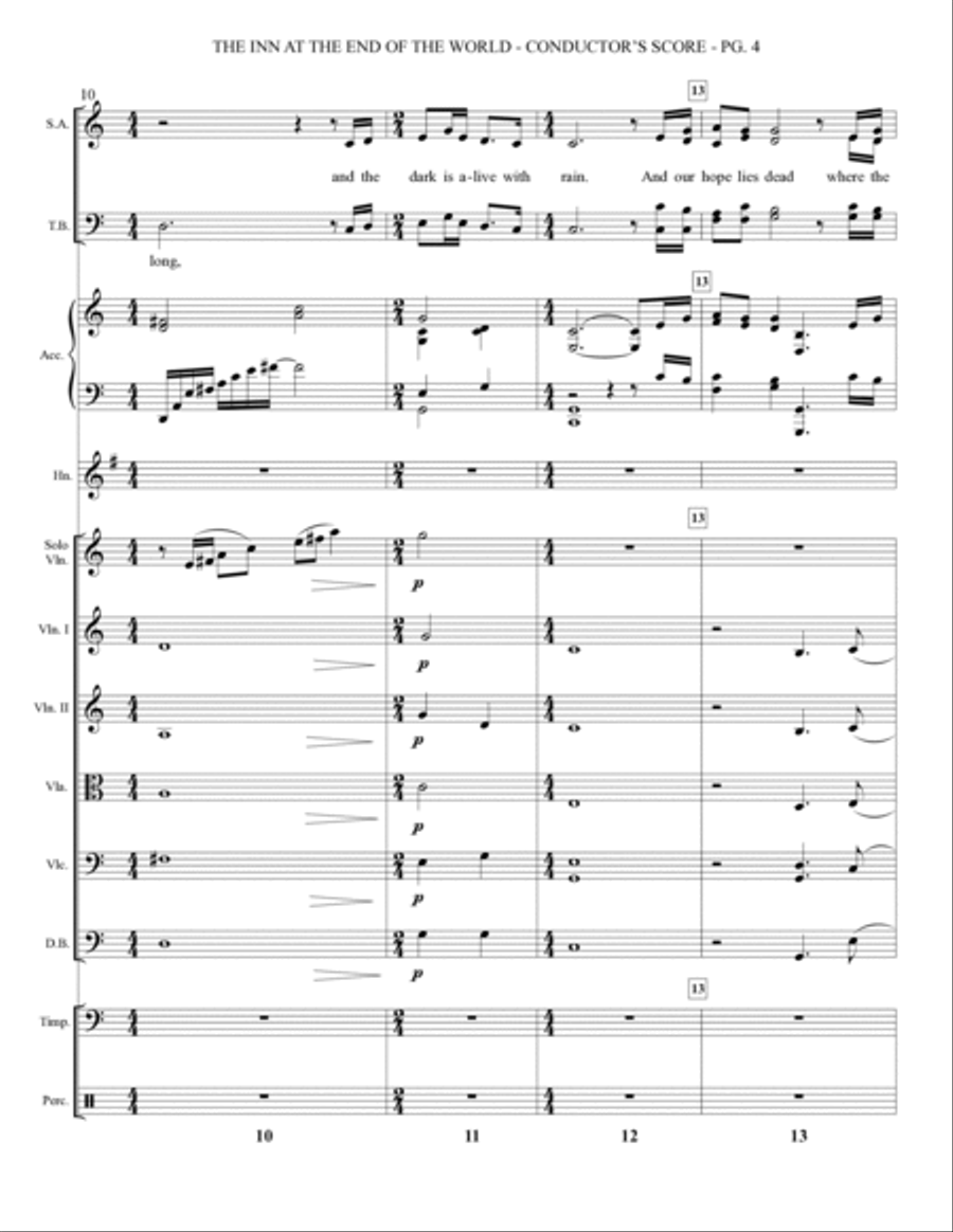 The Inn at the End of the World (arr. Heather Sorenson) - Full Score Choir scores gallery preview page 4