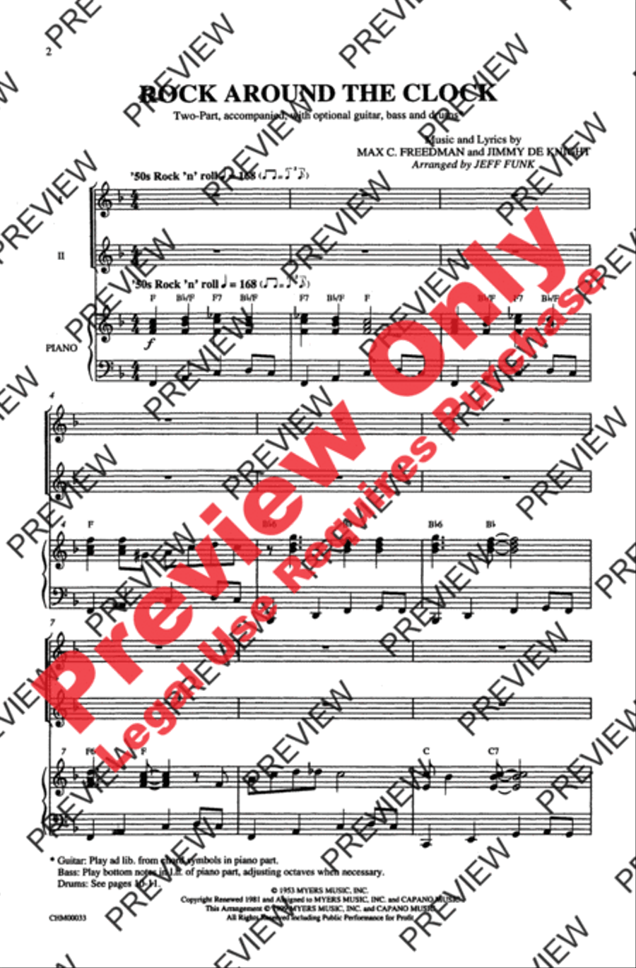 Rock Around the Clock 2-Part scores gallery preview page 2