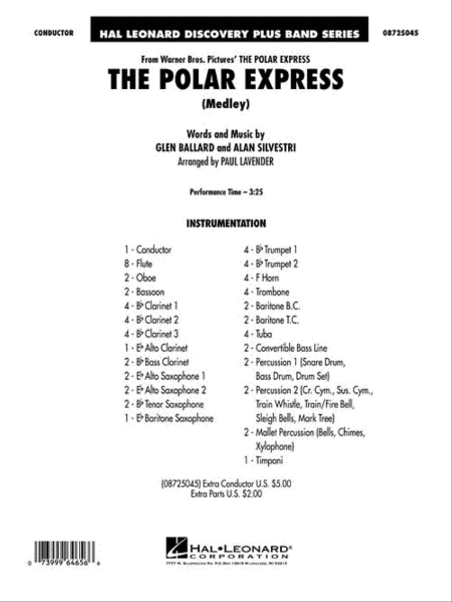 The Polar Express (Medley) Concert Band scores gallery preview page 2