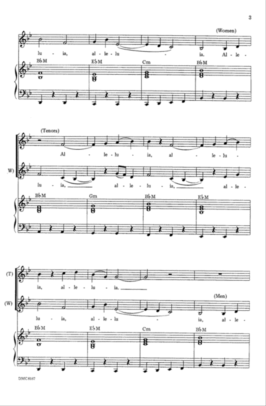 A Repeating Alleluia 4-Part scores gallery preview page 3