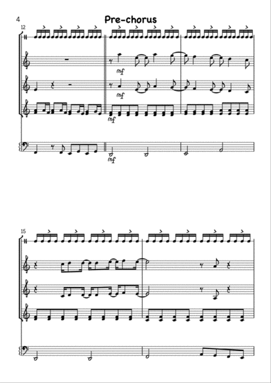 How Long Percussion Ensemble scores gallery preview page 4
