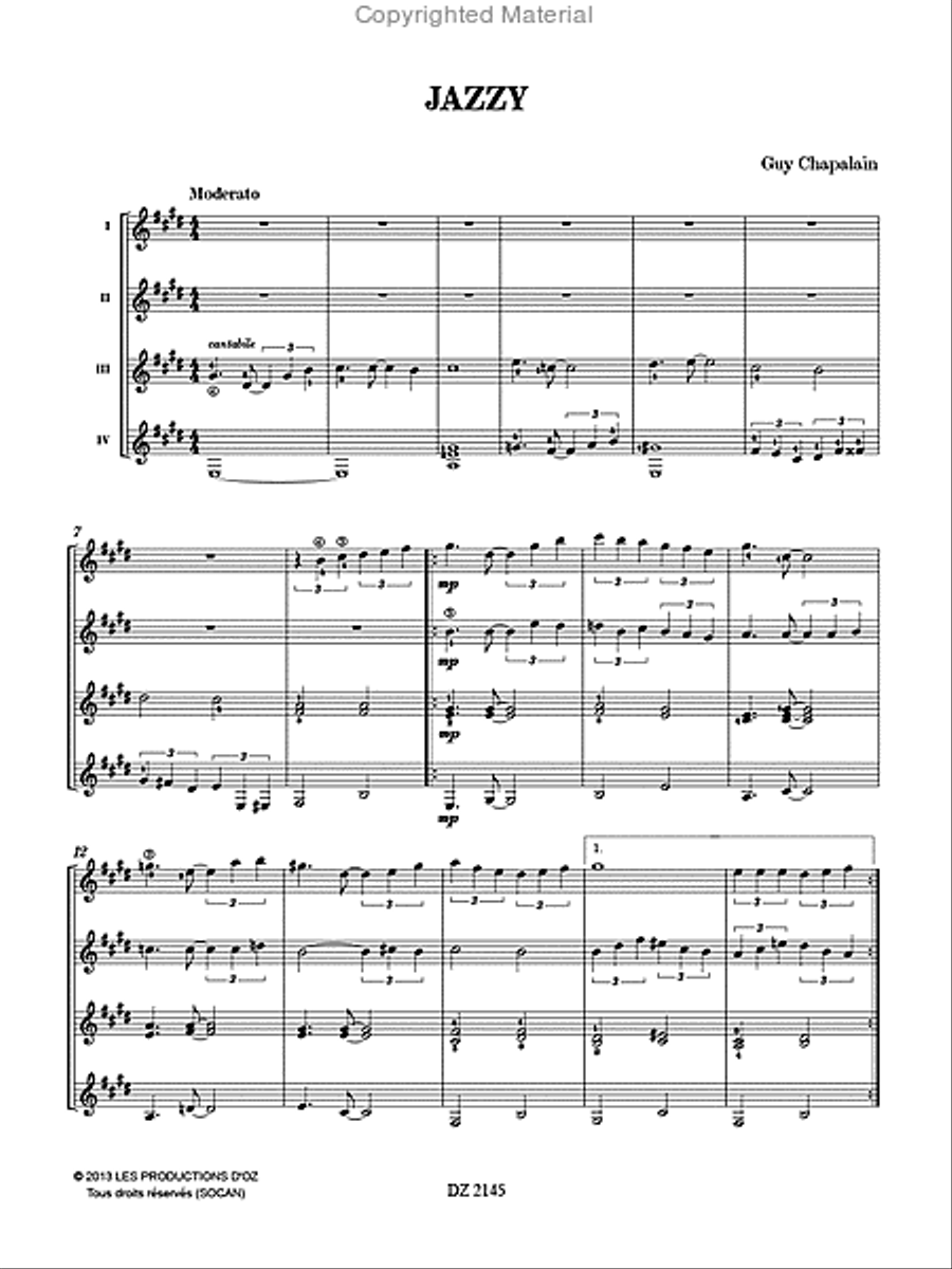 Jazzy Guitar Ensemble scores gallery preview page 2