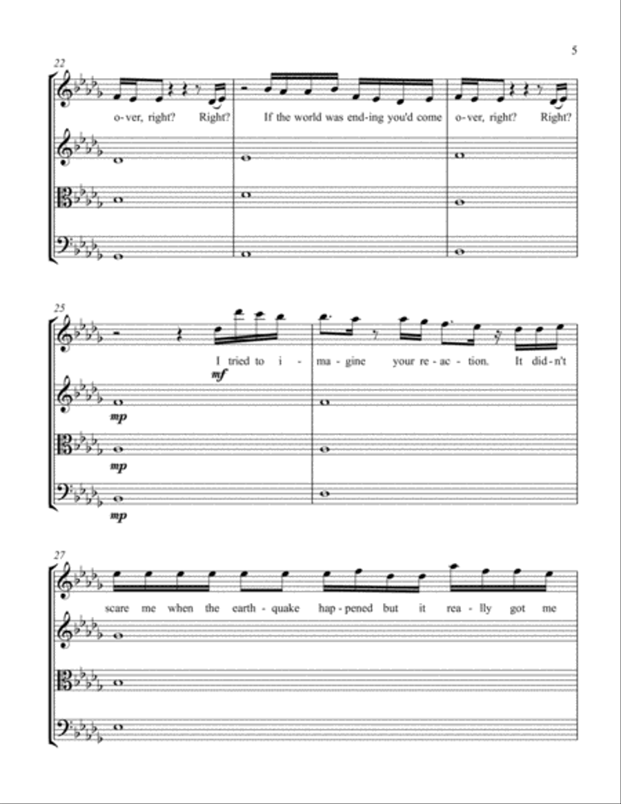 If The World Was Ending String Quartet scores gallery preview page 5