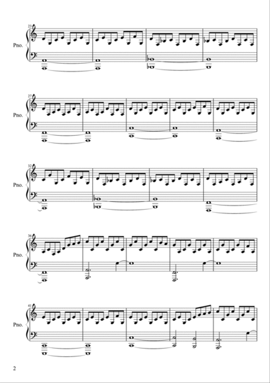 March - Free (from Seasons in Flight) Piano Solo scores gallery preview page 2