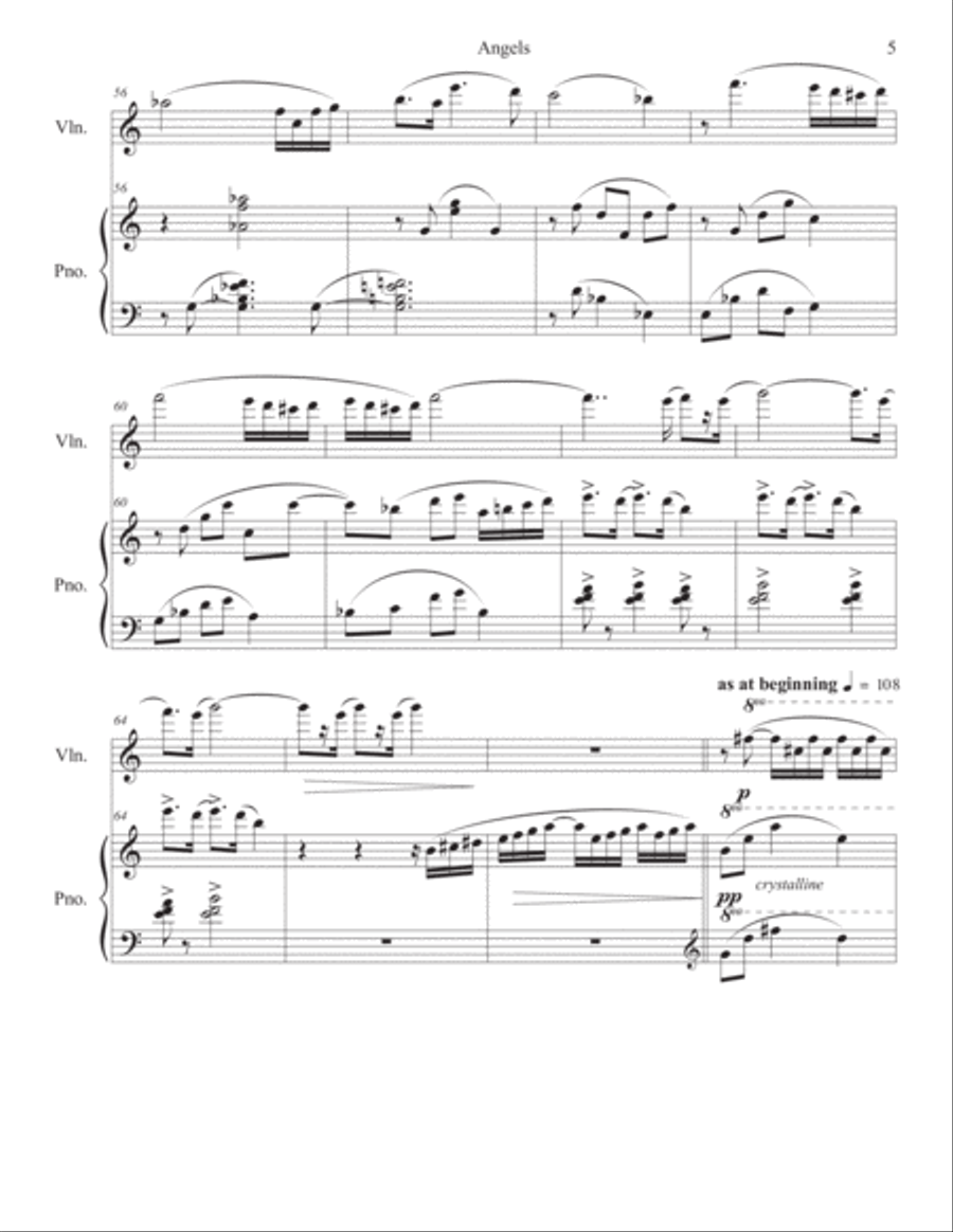 Angels Angels Violin Solo scores gallery preview page 6