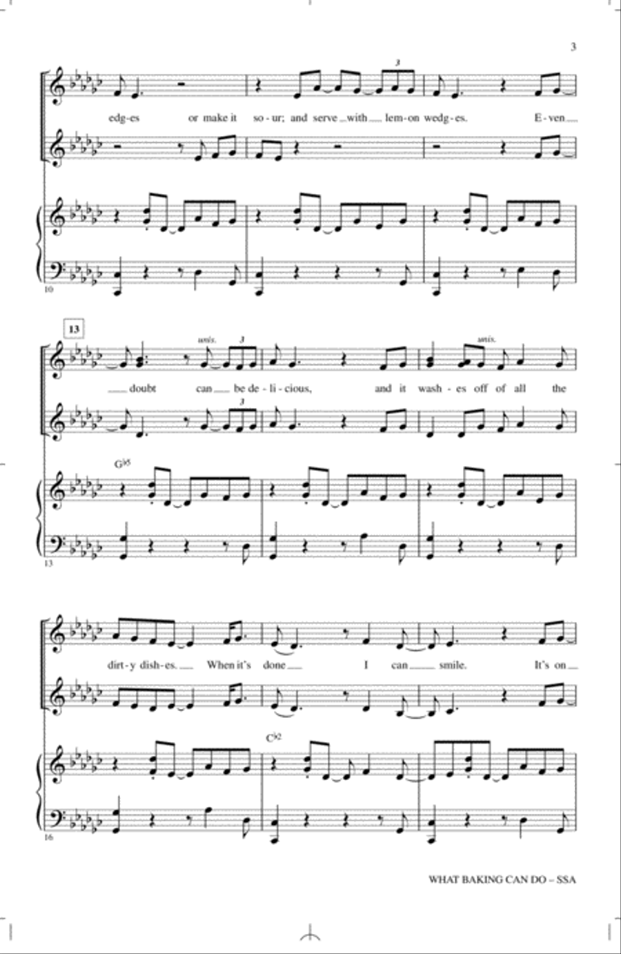 What Baking Can Do (arr. Mark Brymer) SSA scores gallery preview page 2