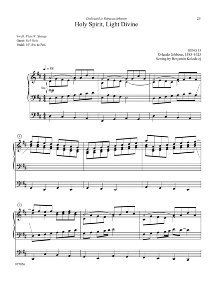 Light Divine: Three Pentecost Hymn Settings for Organ Organ Solo scores gallery preview page 4