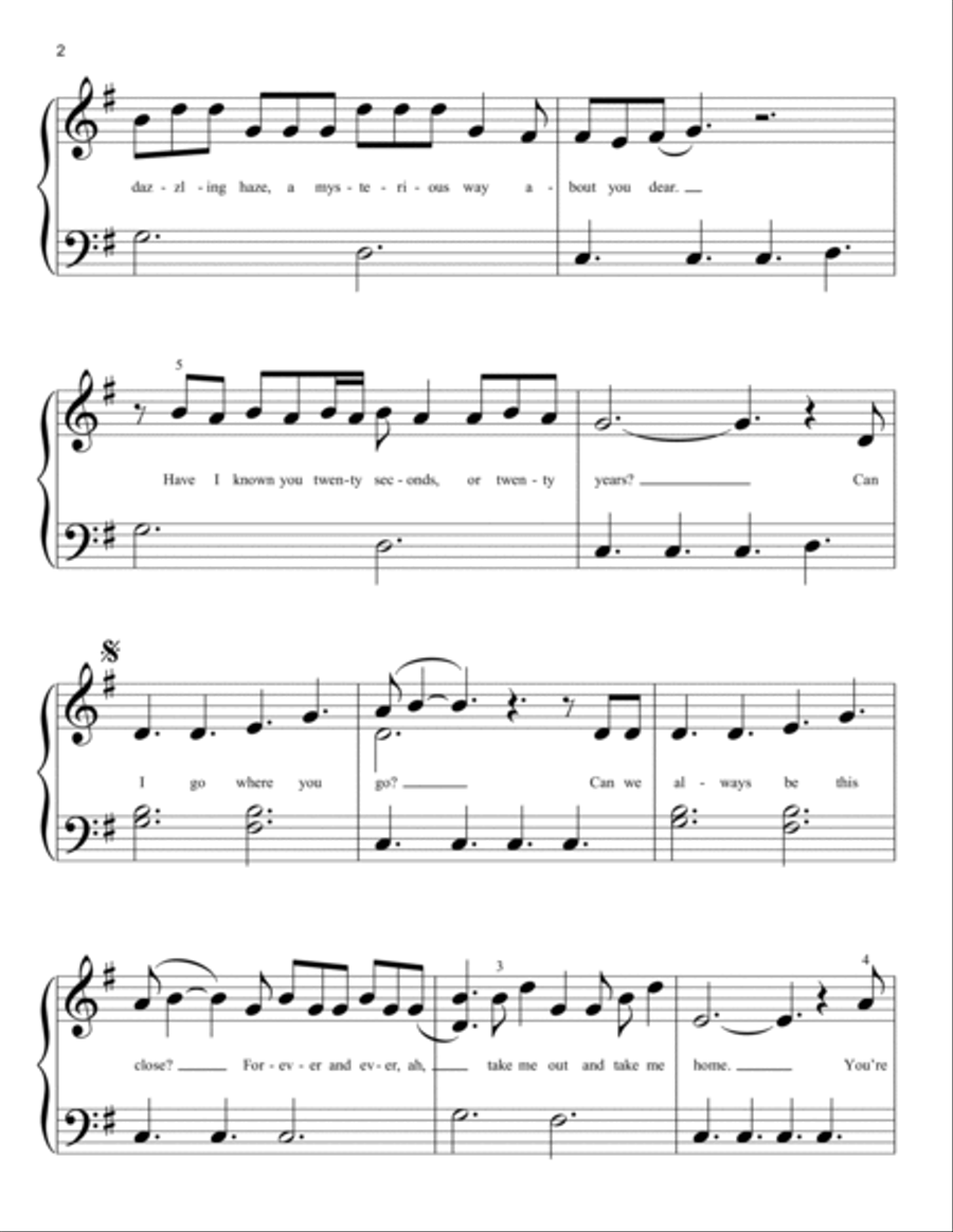 Lover Easy Piano scores gallery preview page 2