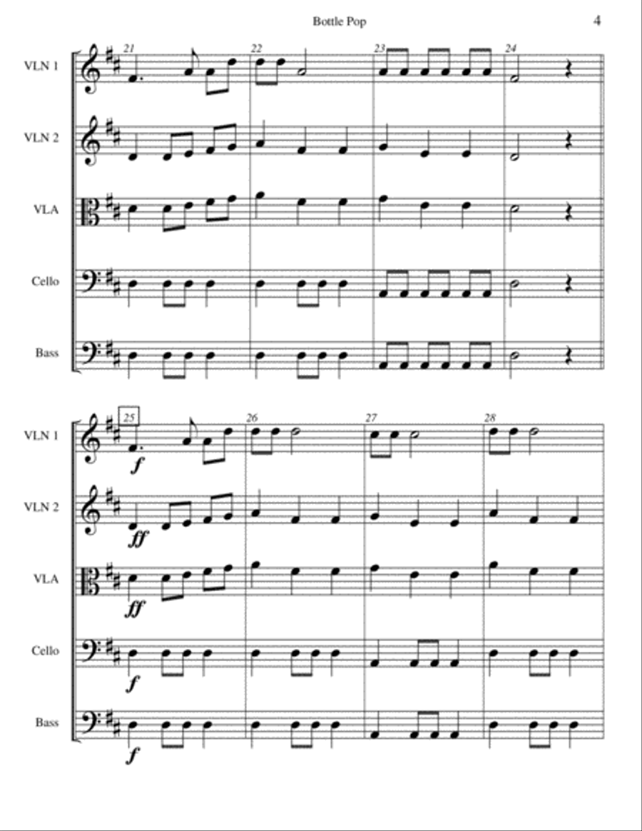 A Trio of Camp Songs A Trio of Camp Songs String Orchestra scores gallery preview page 5