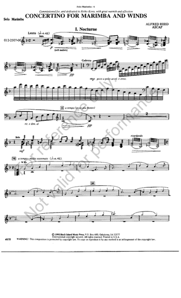 Concertino for Marimba and Winds