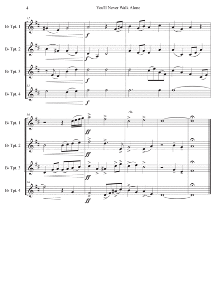 You'll Never Walk Alone You'll Never Walk Alone Trumpet Solo scores gallery preview page 4