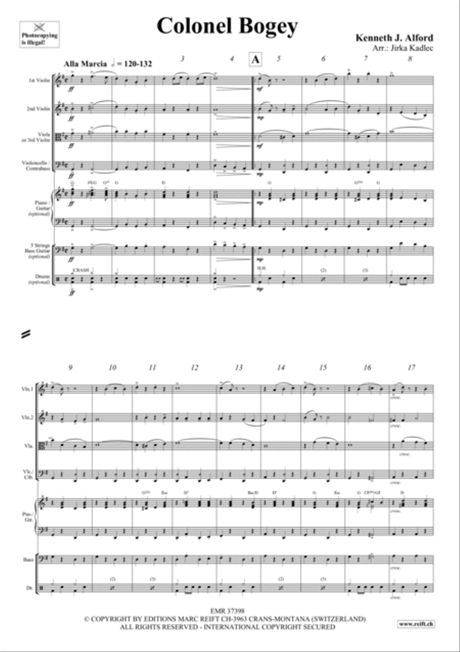 Colonel Bogey Cello scores gallery preview page 2