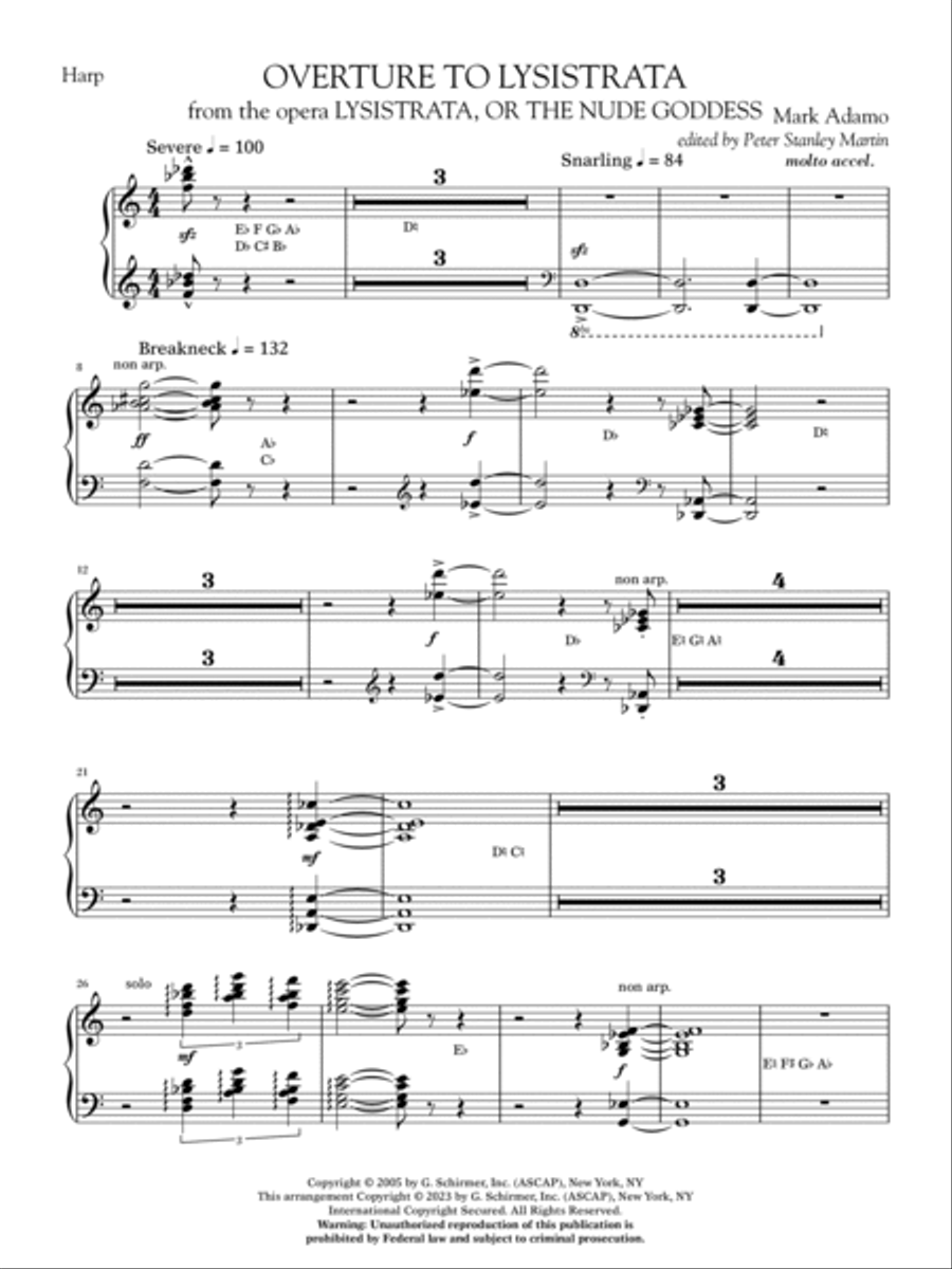 Overture to Lysistrata (arr. Peter Stanley Martin) - Harp Concert Band scores gallery preview page 2