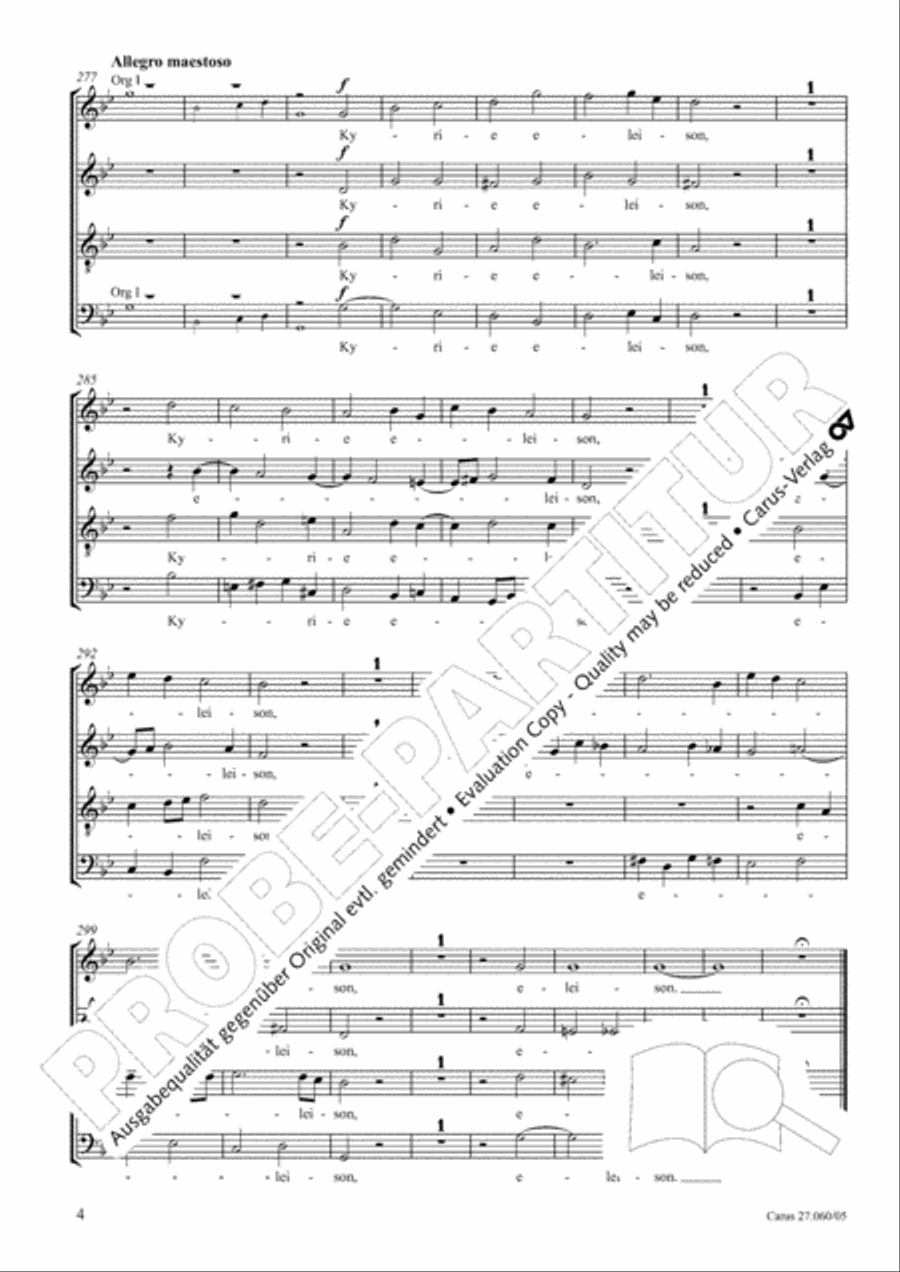 Messe a quatre voix 4-Part scores gallery preview page 5