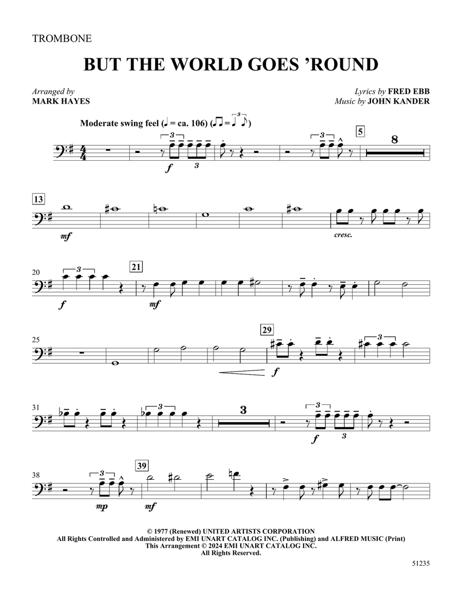 But the World Goes 'Round: 1st Trombone Part scores gallery preview page 1