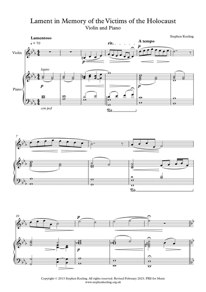 Lament for Violin and Piano image number null