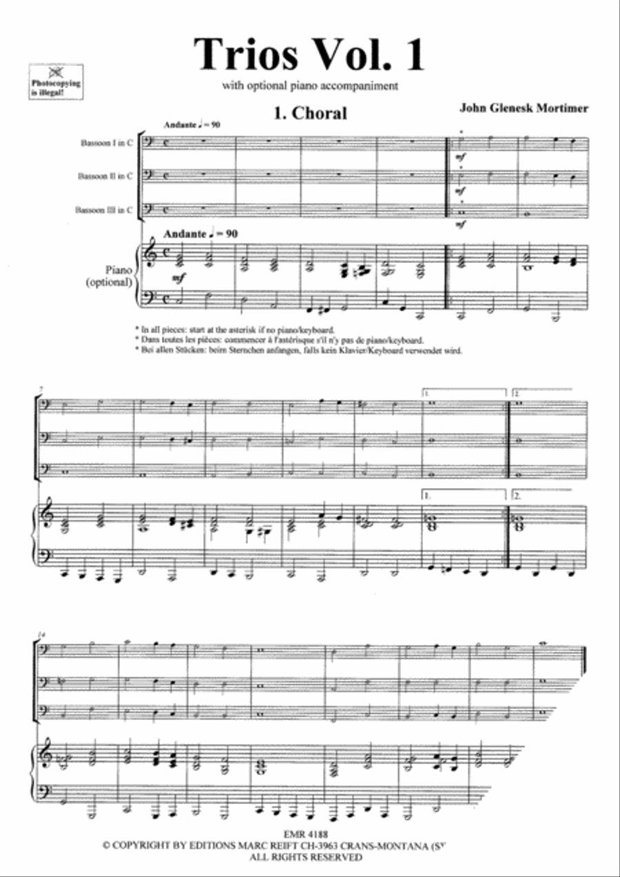 Trios Vol. 1 Bassoon scores gallery preview page 3