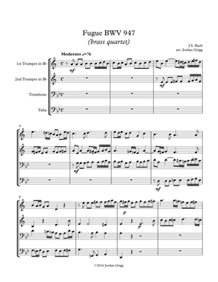Fugue BWV 947 (brass quartet)