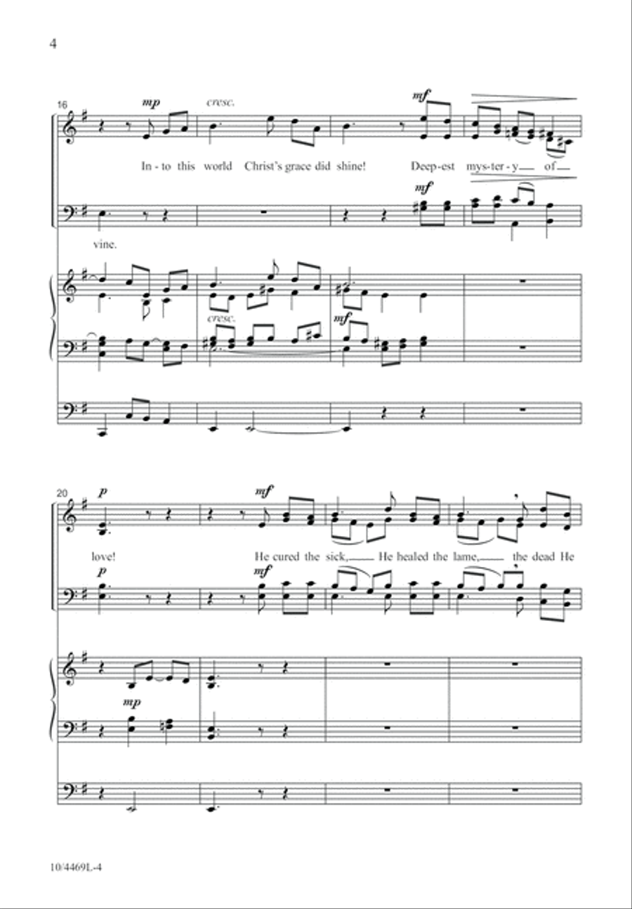 Deepest Mystery of Love 4-Part scores gallery preview page 5