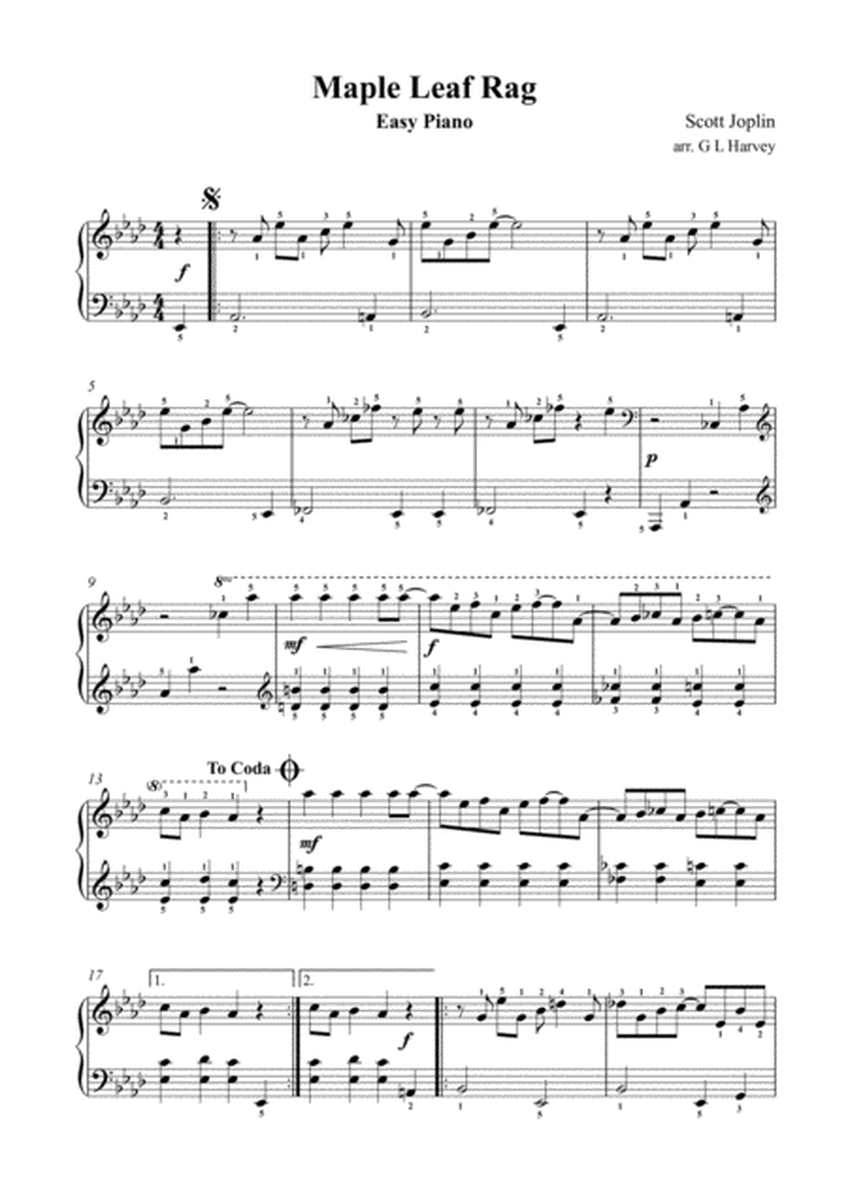 Maple Leaf Rag (Easy Piano) image number null