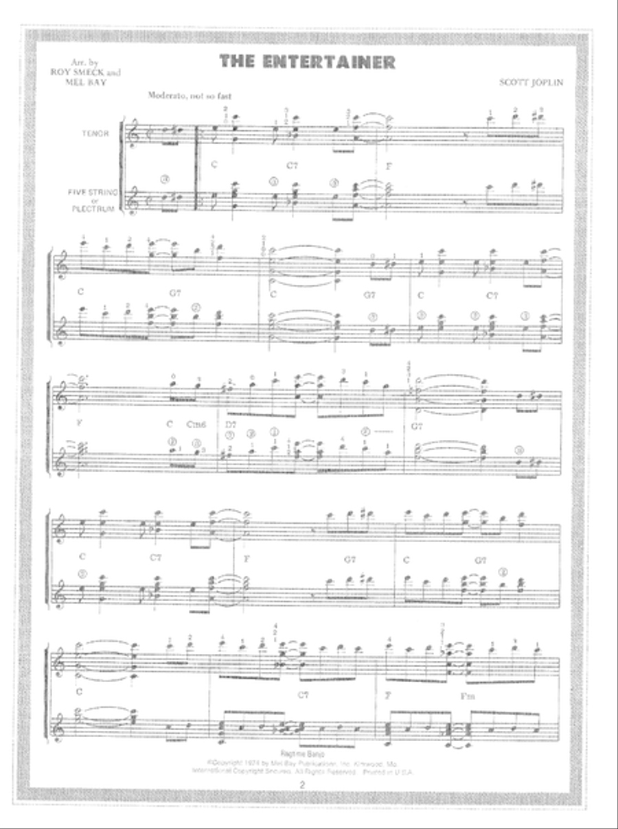 Ragtime Banjo For Tenor or Plectrum Banjo Banjo scores gallery preview page 8
