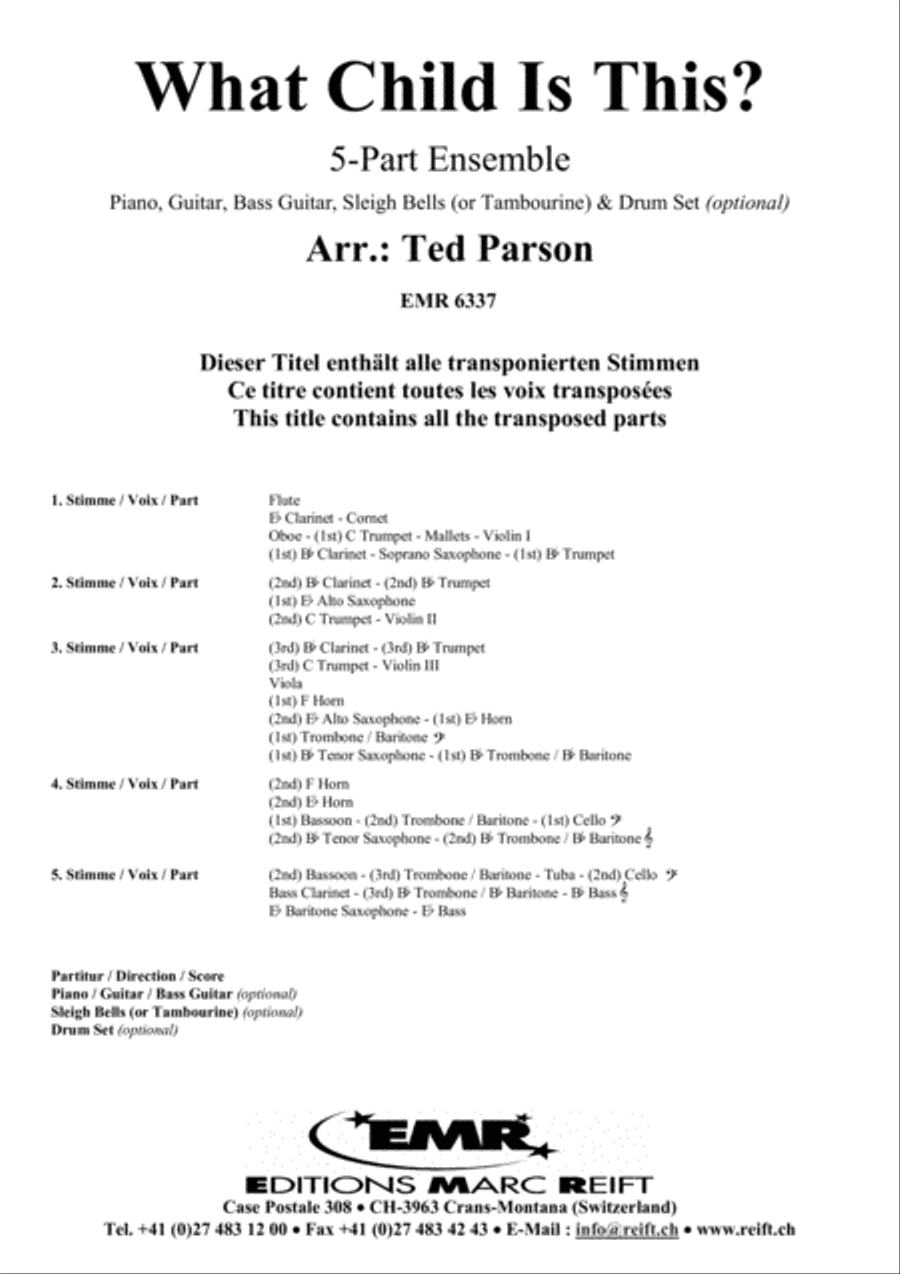 What Child Is This? Concert Band scores gallery preview page 2