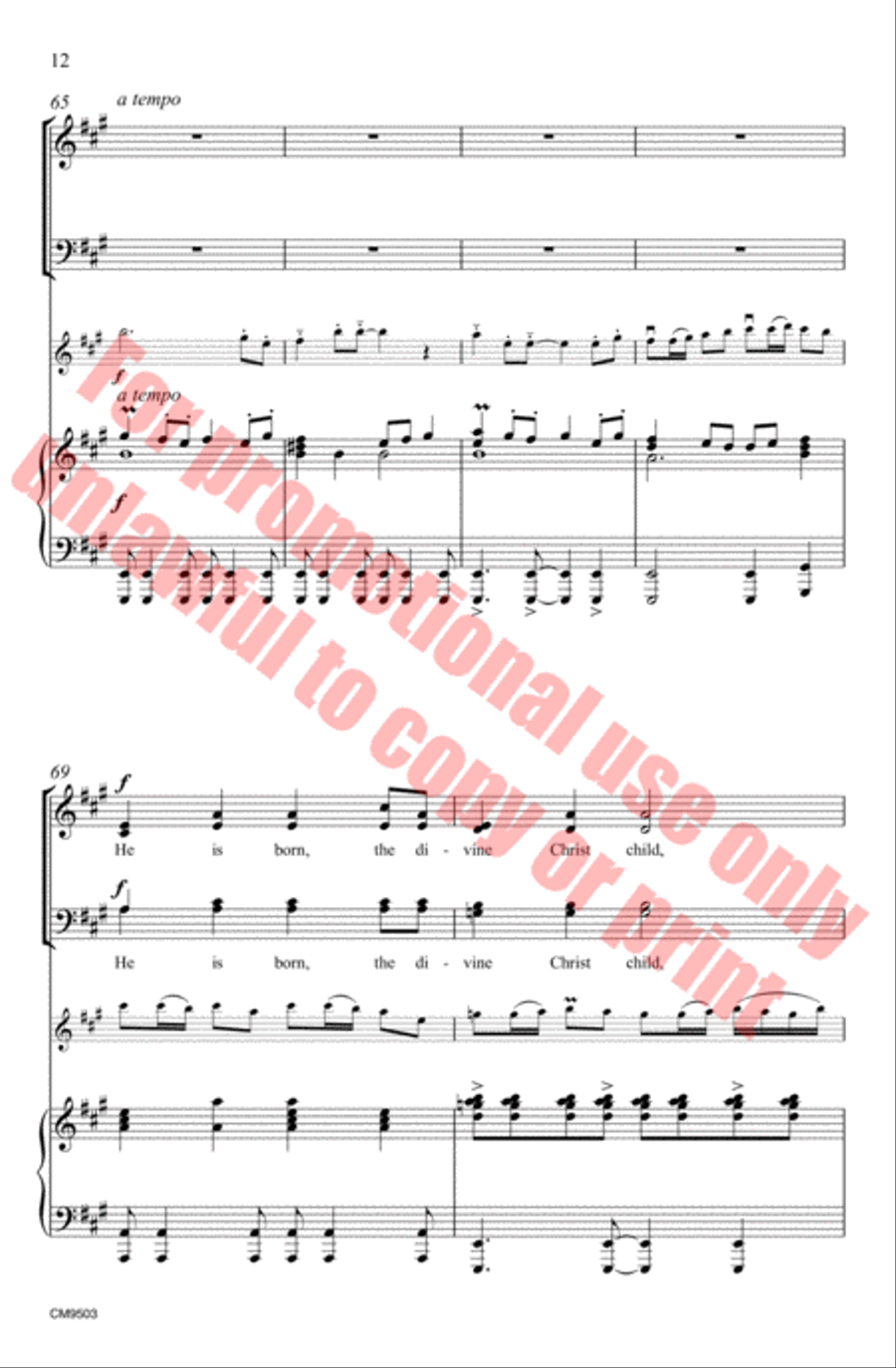 A Celtic French Carol A Celtic French Carol 4-Part scores gallery preview page 13