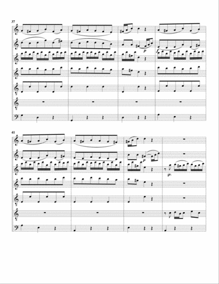 Aria: Ach, schlage doch bald from Cantata BWV 95 (arrangement for 7 recorders) Recorder scores gallery preview page 5