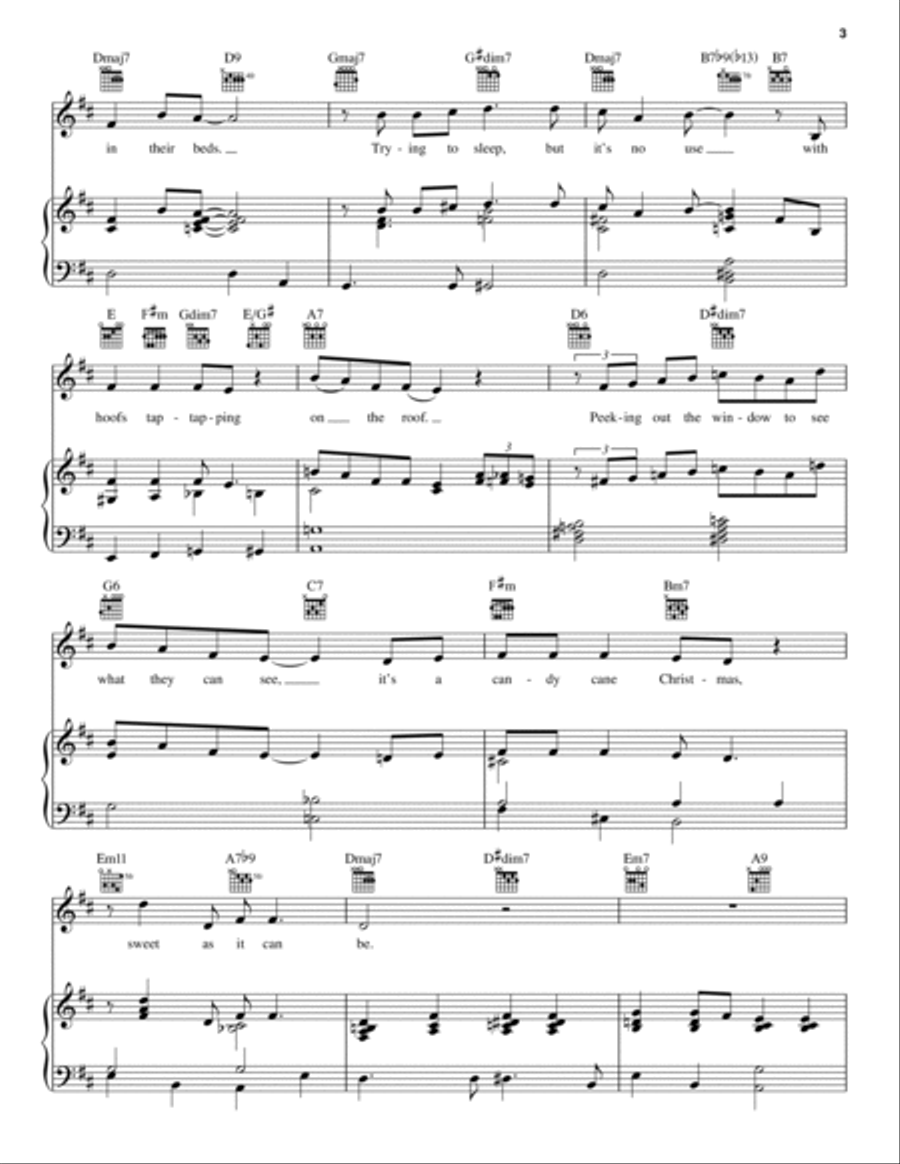 Candy Cane Christmas Piano, Vocal, Guitar scores gallery preview page 3