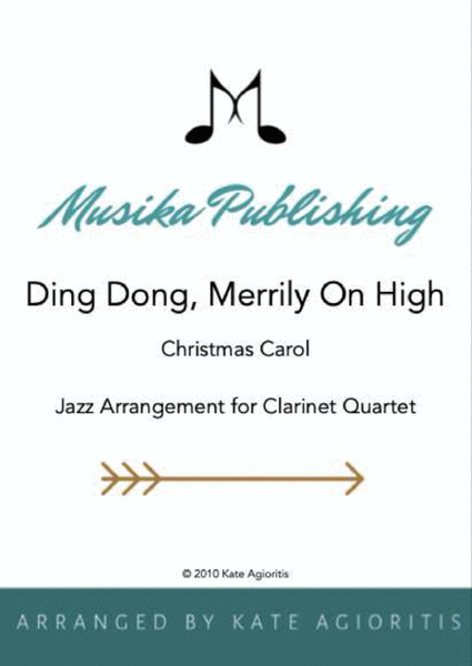 Ding Dong Merrily on High - Jazz Carol for Clarinet Quartet image number null
