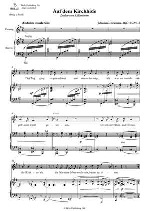 Book cover for Auf dem Kirchhofe, Op. 105 No. 4 (E minor)