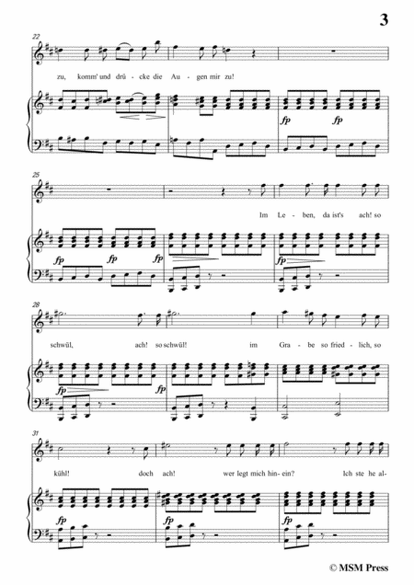 Schubert-Todtengräbers Heimweh,in b minor,for Voice&Piano image number null