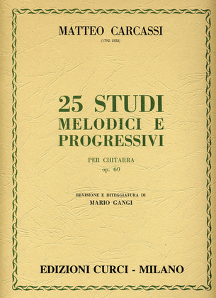 Book cover for 25 Studi melodici e progressivi op. 60