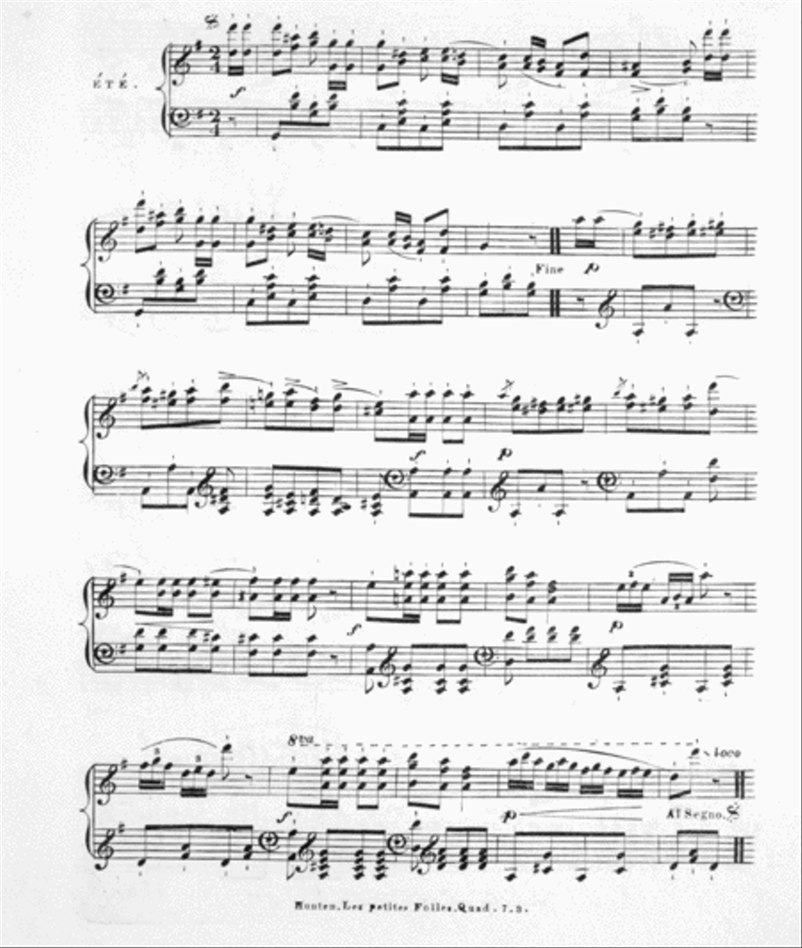 Quadrille de Contredanses et Valse Piano Solo scores gallery preview page 3