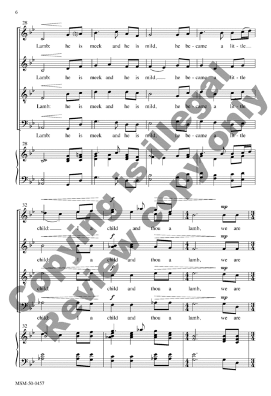 The Lamb 4-Part scores gallery preview page 6