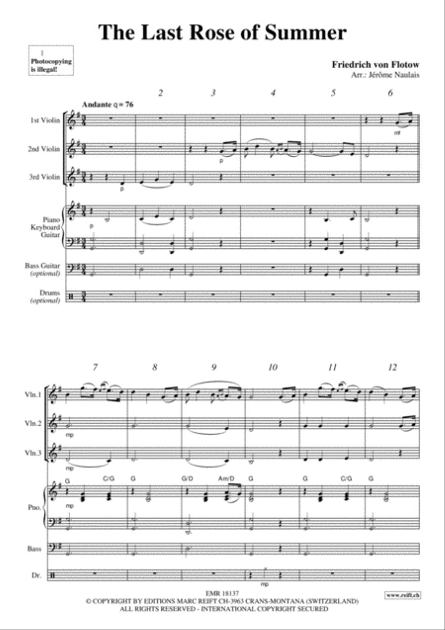 The Last Rose Of Summer Violin scores gallery preview page 3