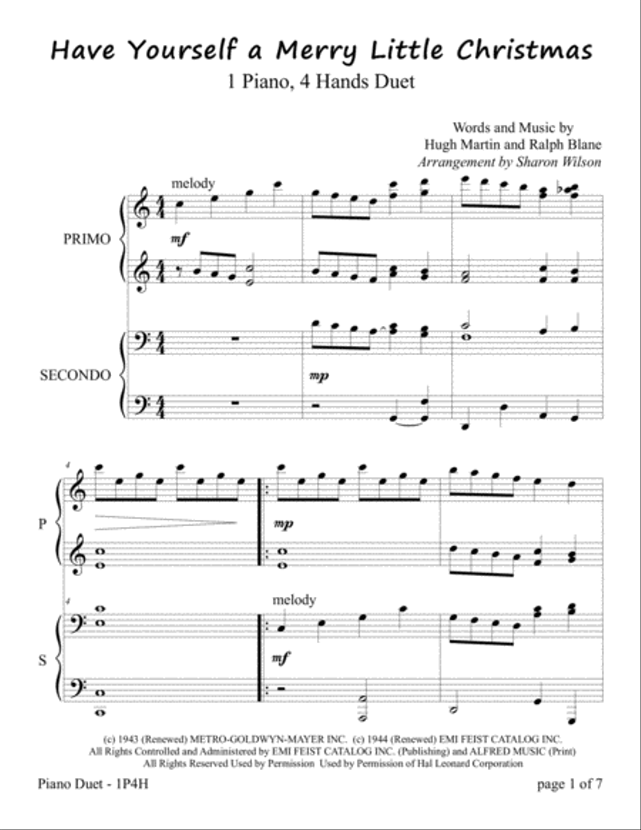 Have Yourself A Merry Little Christmas from MEET ME IN ST. LOUIS image number null