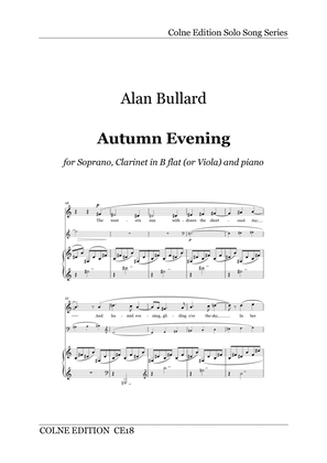 Autumn Evening (soprano, clarinet or viola, and piano)