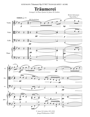 Schumann: Träumerei Op. 15 No. 7 for Piano Quartet