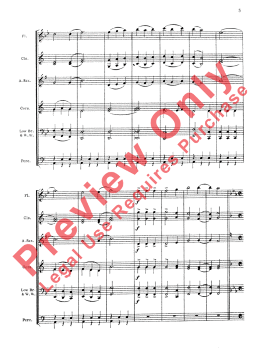 Songs of the Sea (Medley) Concert Band scores gallery preview page 6