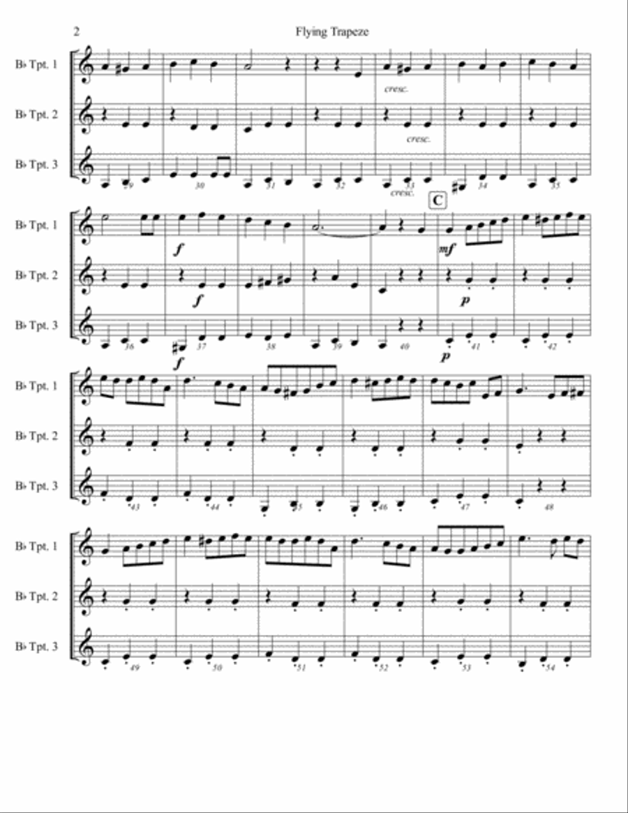 The Flying Trapeze (The The Flying Trapeze (The Brass Ensemble scores gallery preview page 2