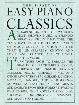 Book cover for Library of Easy Piano Classics