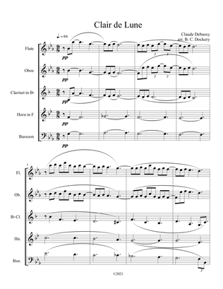 Clair de Lune for Woodwind Quintet