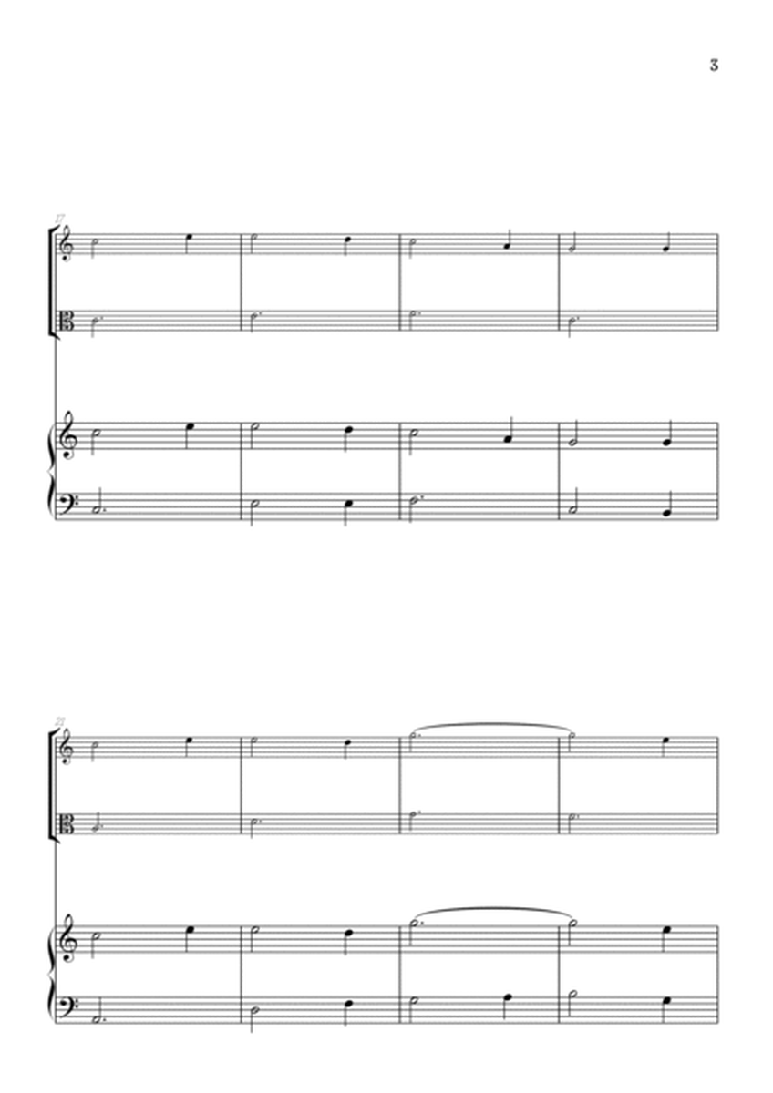 Amazing Grace • super easy violin and viola sheet music with piano accompaniment image number null