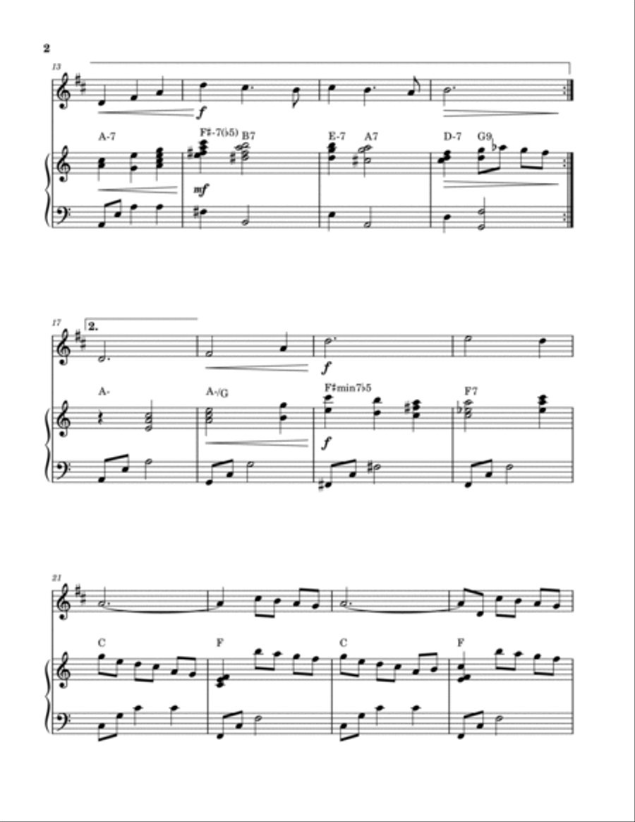 Moon River Tenor Saxophone scores gallery preview page 2